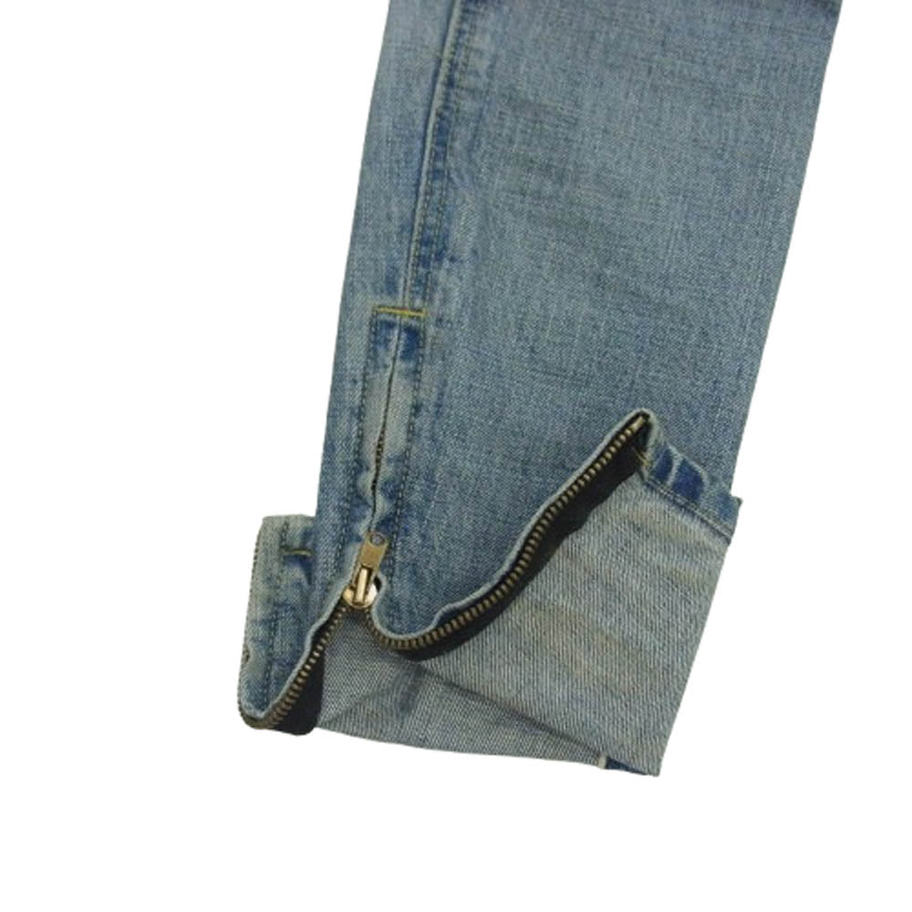 FEAR OF GOD フィアオブゴッド C000-5006-5-3 Sixth Collection Denim Jean 6thコレクション ドローコード ダメージ加工 リラックス デニムパンツ ジーンズ インディゴブルー系 30【中古】