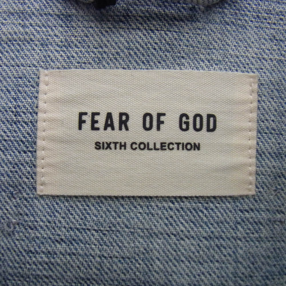 FEAR OF GOD フィアオブゴッド 6S19-6018 6th Sixth Collection Denim Trucker Jacket シックスコレクション デニムトラッカージャケット インディゴブルー系 M【中古】