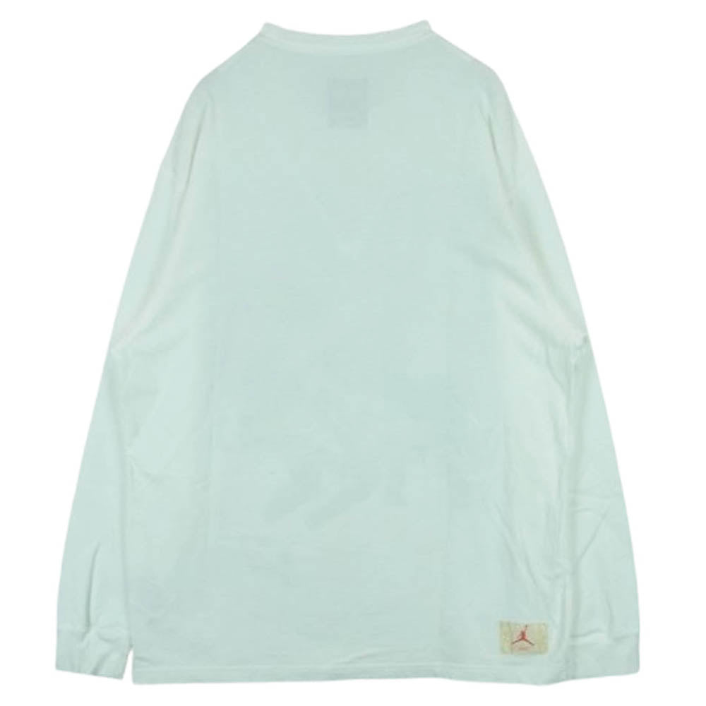 NIKE ナイキ DM2841-133 ×UNION JORDAN BRAND MJ Long Sleeve T-shirt ユニオン ジョーダン ブランド USEDダメージ加工 ロングスリーブ 長袖 Tシャツ オフホワイト系 L【中古】