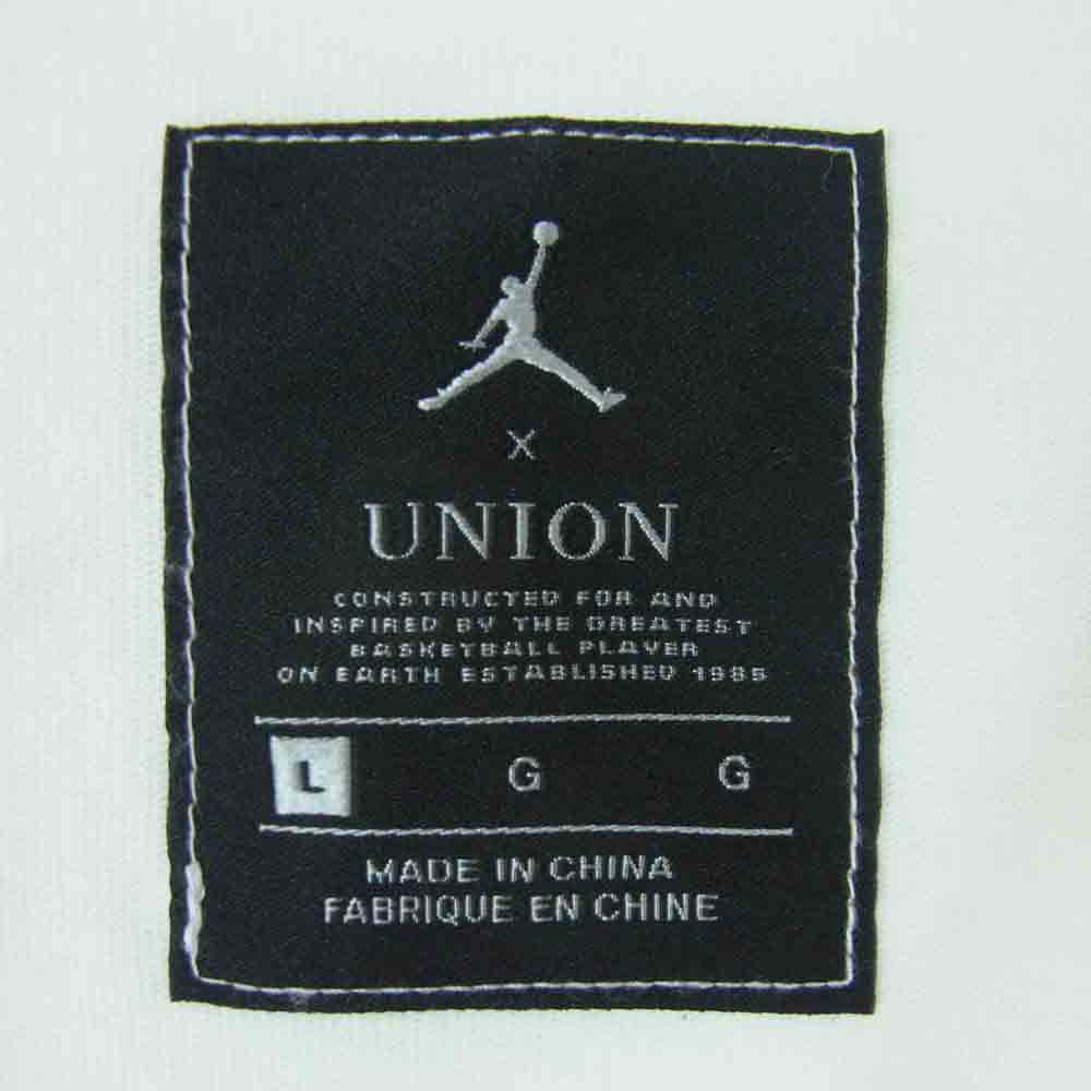NIKE ナイキ DM2841-133 ×UNION JORDAN BRAND MJ Long Sleeve T-shirt ユニオン ジョーダン ブランド USEDダメージ加工 ロングスリーブ 長袖 Tシャツ オフホワイト系 L【中古】
