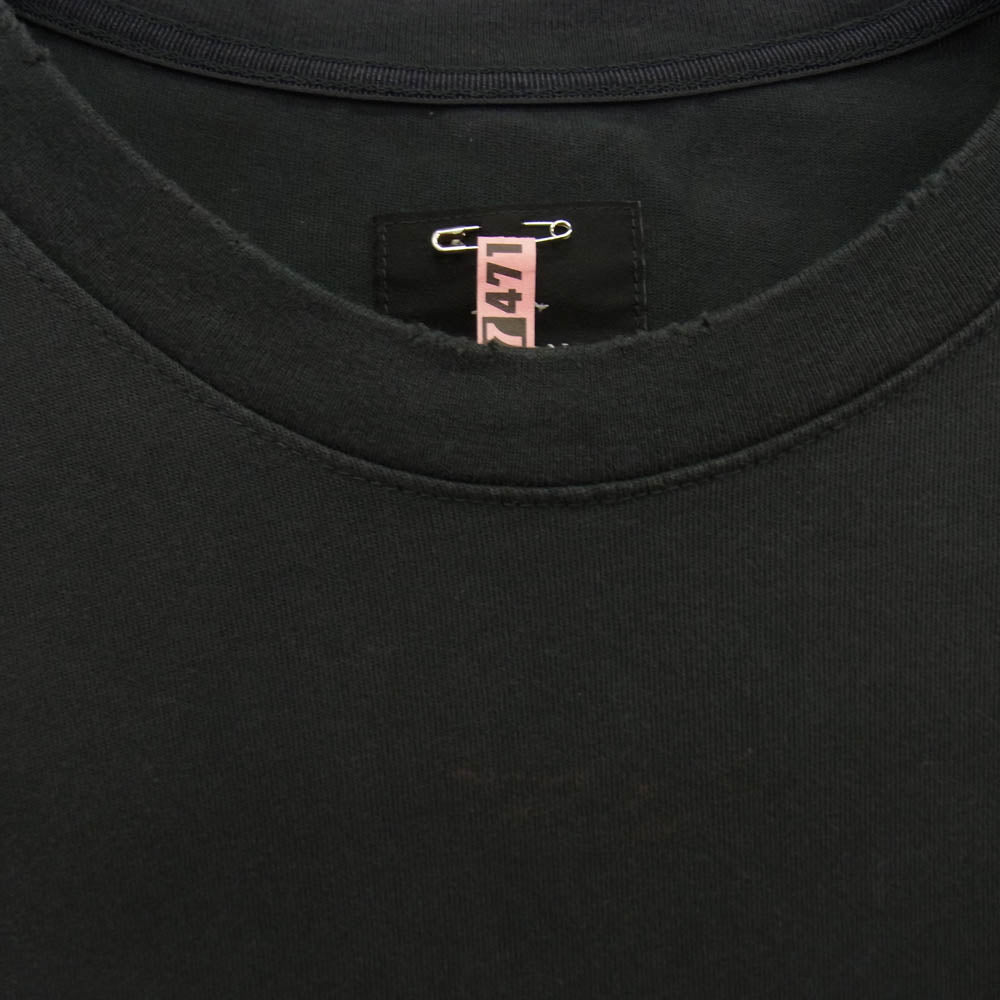 NIKE ナイキ DM2843-045 × UNION JORDAN BRAND FUTURE IS NOW SS USEDダメージ加工 ユニオン ジョーダン ブランド フューチャー イズ ナウ ショートスリーブ 半袖 Tシャツ チャコール系 XL【中古】