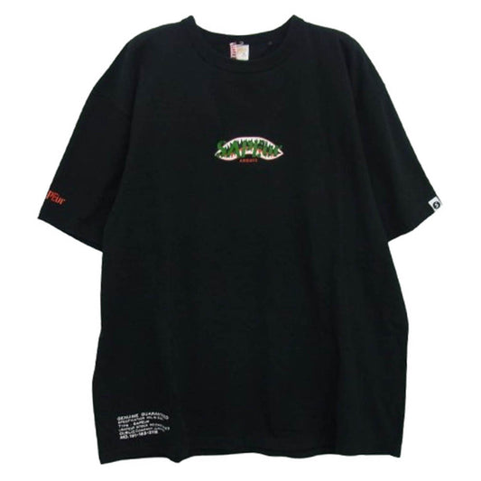 SAPEUR サプール SHARK MOUTH HEAD デニス ロッドマン シャーク マウス ヘッド 半袖 Tシャツ ブラック系 XL【中古】