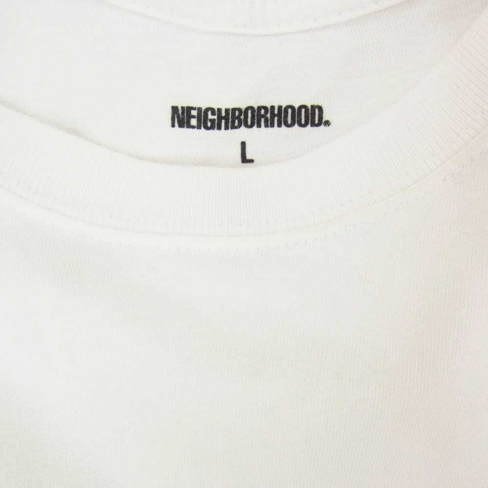 NEIGHBORHOOD ネイバーフッド 23SS 231PCNH-ST01 NH . TEE SS-1 ロゴ プリント 半袖 Tシャツ ホワイト系 L【中古】