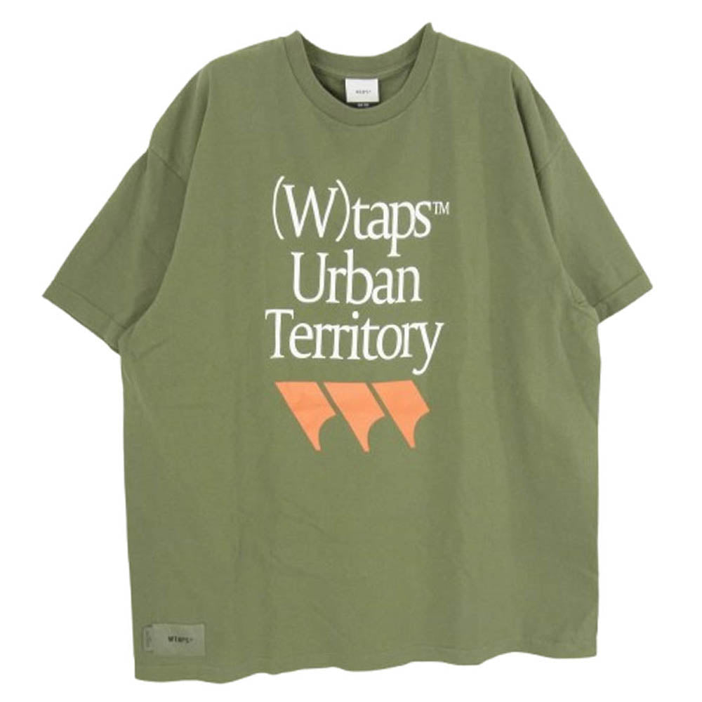 WTAPS ダブルタップス 23SS 231ATDT-STM04 SNEAK COLLECTION スネーク コレクション プリント 半袖 Tシャツ カーキ系 03【中古】