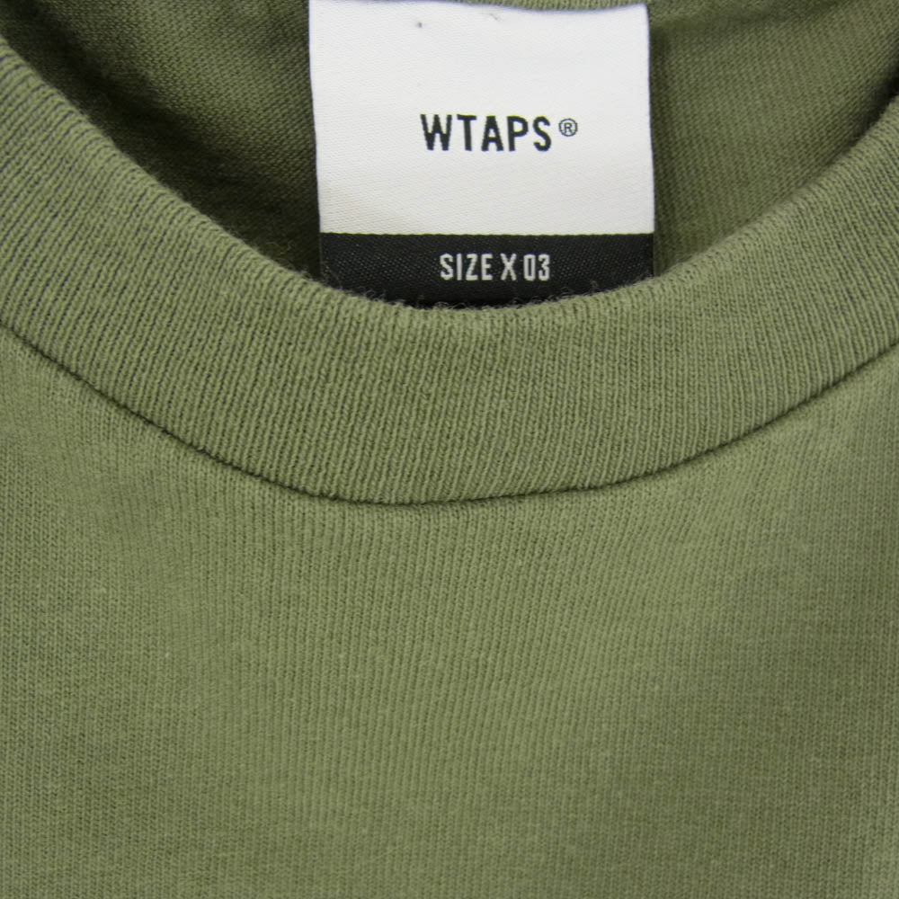 WTAPS ダブルタップス 23SS 231ATDT-STM04 SNEAK COLLECTION スネーク コレクション プリント 半袖 Tシャツ カーキ系 03【中古】