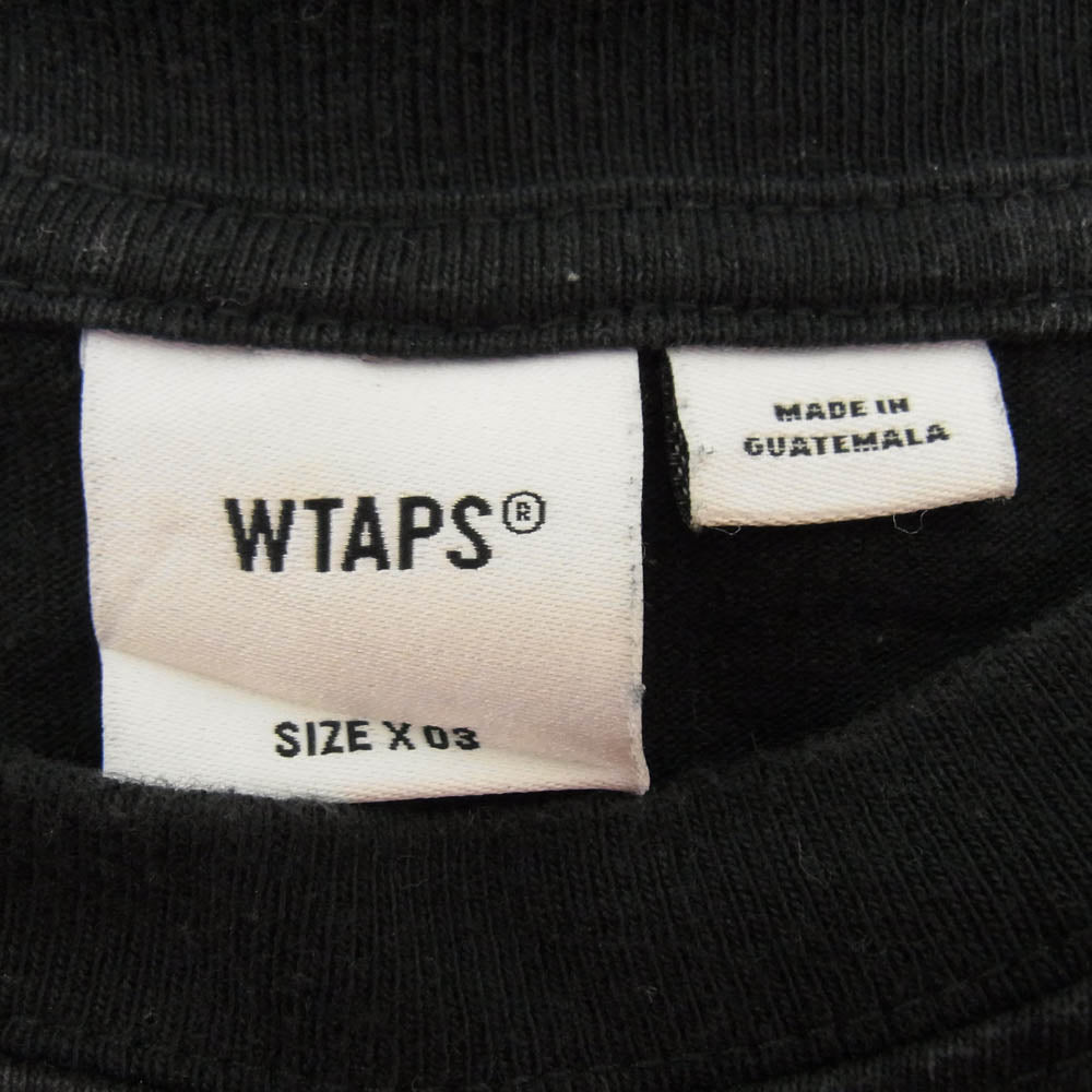 WTAPS ダブルタップス 22AW 222BWVND-CSM02S × VANS VAULT バンズ ロゴ バックプリント ポケット ショートスリーブ 半袖 Tシャツ ブラック系 X 03【中古】