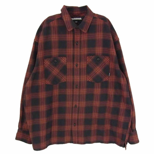 NEIGHBORHOOD ネイバーフッド 22AW 222ARNH-SHM01 ENL CHECK SH LS チェック ロングスリーブ 長袖 シャツ レッド系 L【中古】