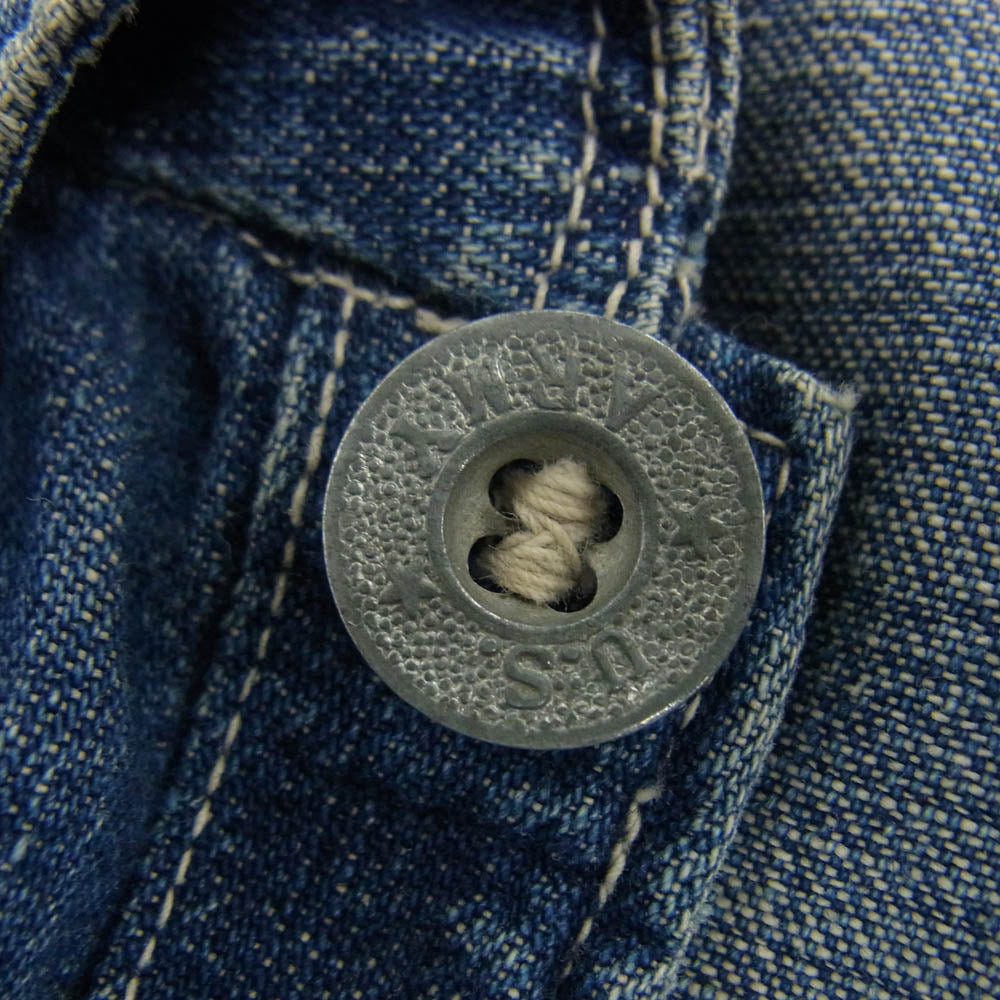 ヴィンテージ 30s M-35 U.S.ARMY DENIM PULLOVER JACKET インディゴブルー系【中古】