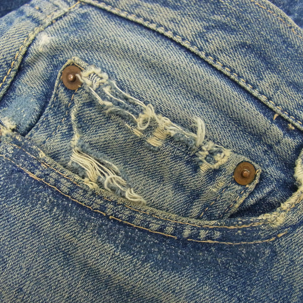 Levi's リーバイス 60s 501XX 刻印ツメ 両面均等V 通常R デニムパンツ インディゴブルー系【中古】