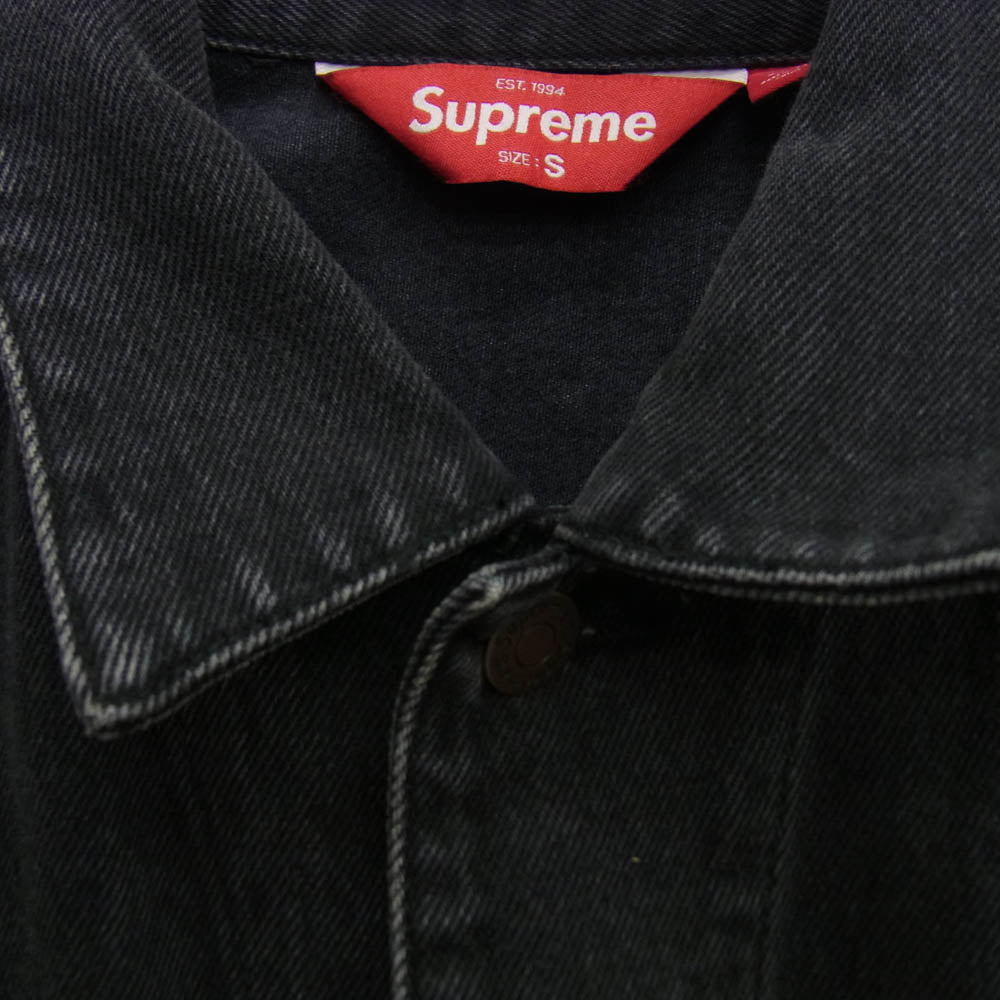 Supreme シュプリーム 25SS Denim Trucker Jacket Black デニム トラッカー ジャケット ブラック系 S【中古】