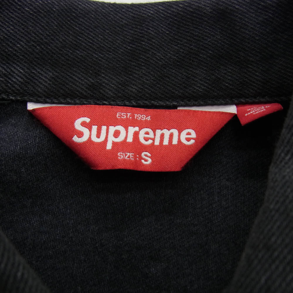 Supreme シュプリーム 25SS Denim Trucker Jacket Black デニム トラッカー ジャケット ブラック系 S【中古】