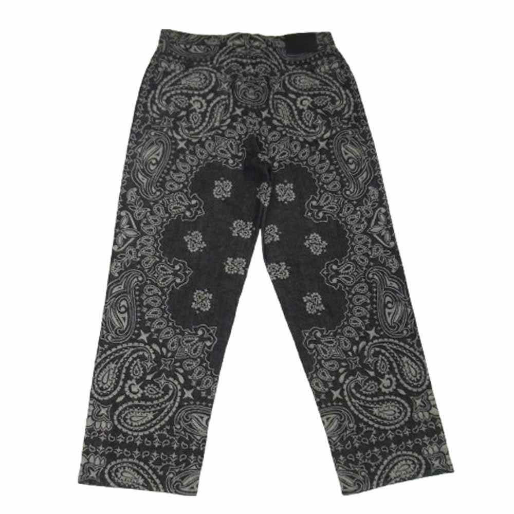 Supreme シュプリーム 25SS Bandana Jacquard Baggy Jean バンダナ ジャガード バギー デニムパンツ ブラック系 30【極上美品】【中古】