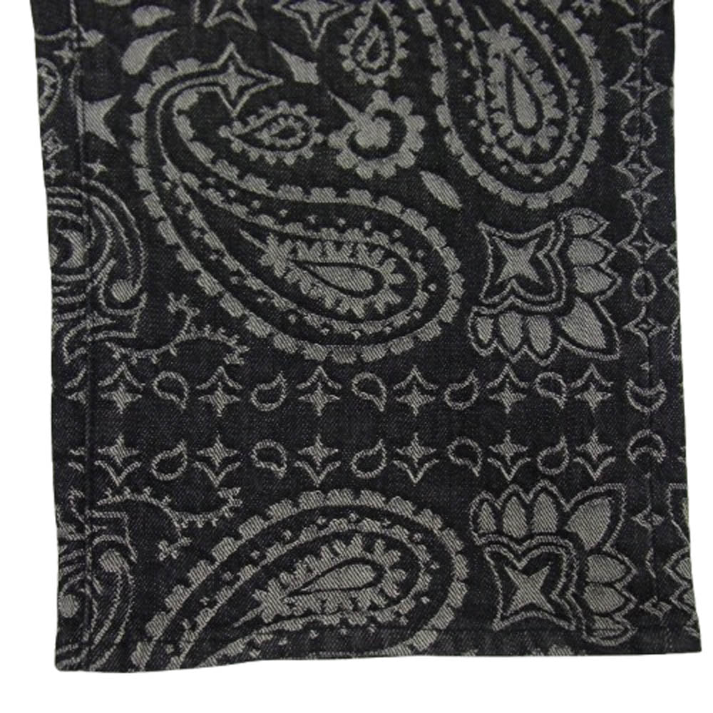 Supreme シュプリーム 25SS Bandana Jacquard Baggy Jean バンダナ ジャガード バギー デニムパンツ ブラック系 30【極上美品】【中古】