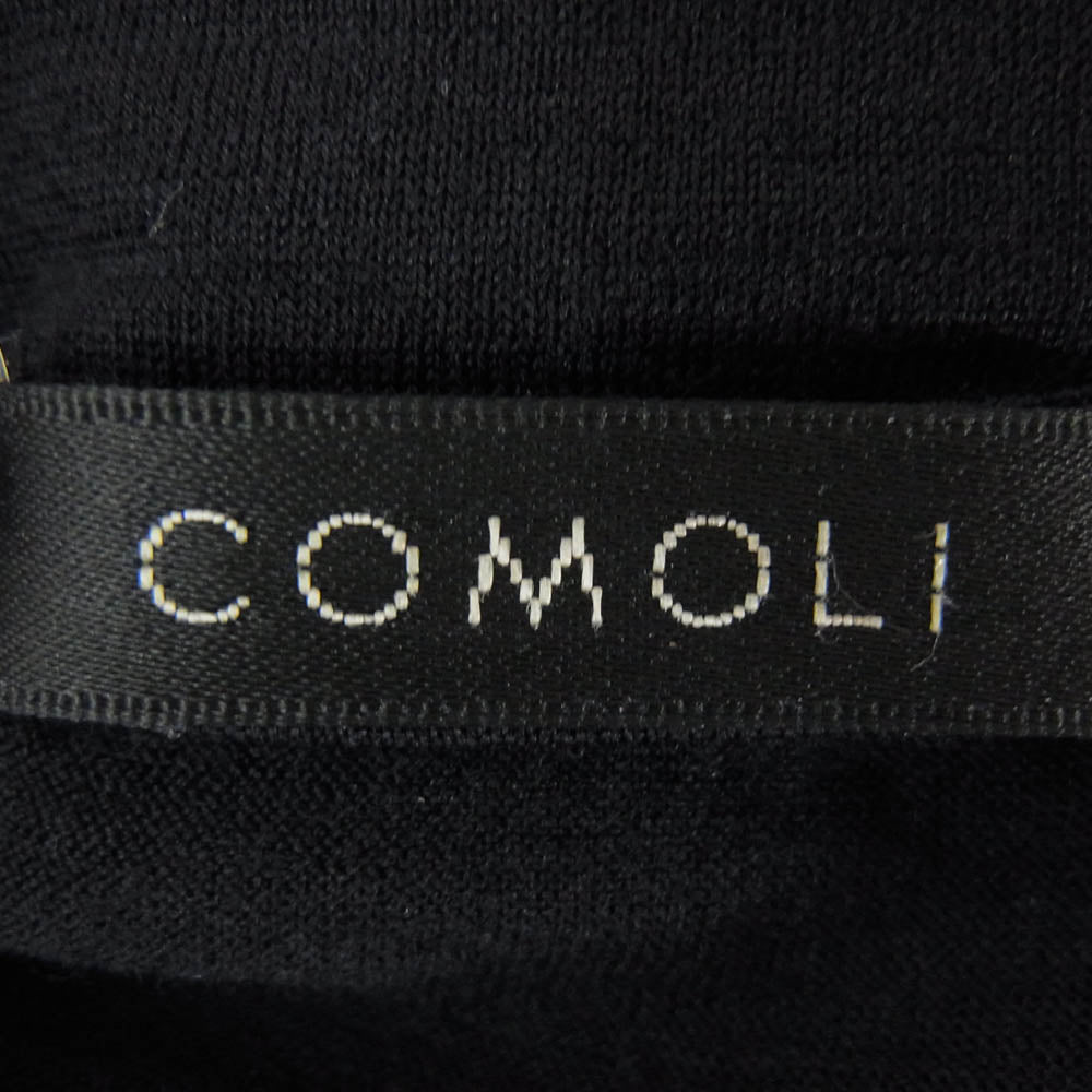 COMOLI コモリ 23SS X01-05013 サマーウール 天竺 半袖 クルー Tシャツ ネイビー系 3【中古】