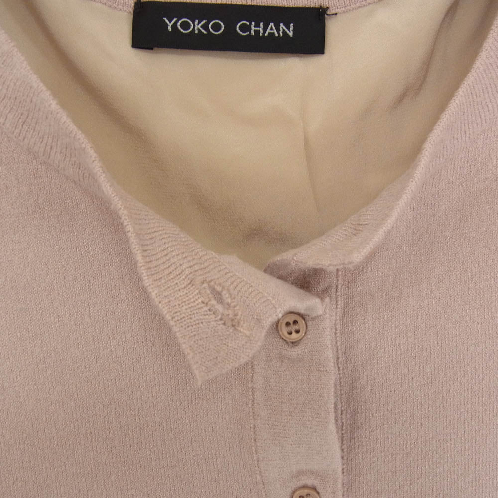 YOKO CHAN ヨーコチャン YCSN-317-036 シルク 長袖 カーディガン ピンク ピンク系【中古】