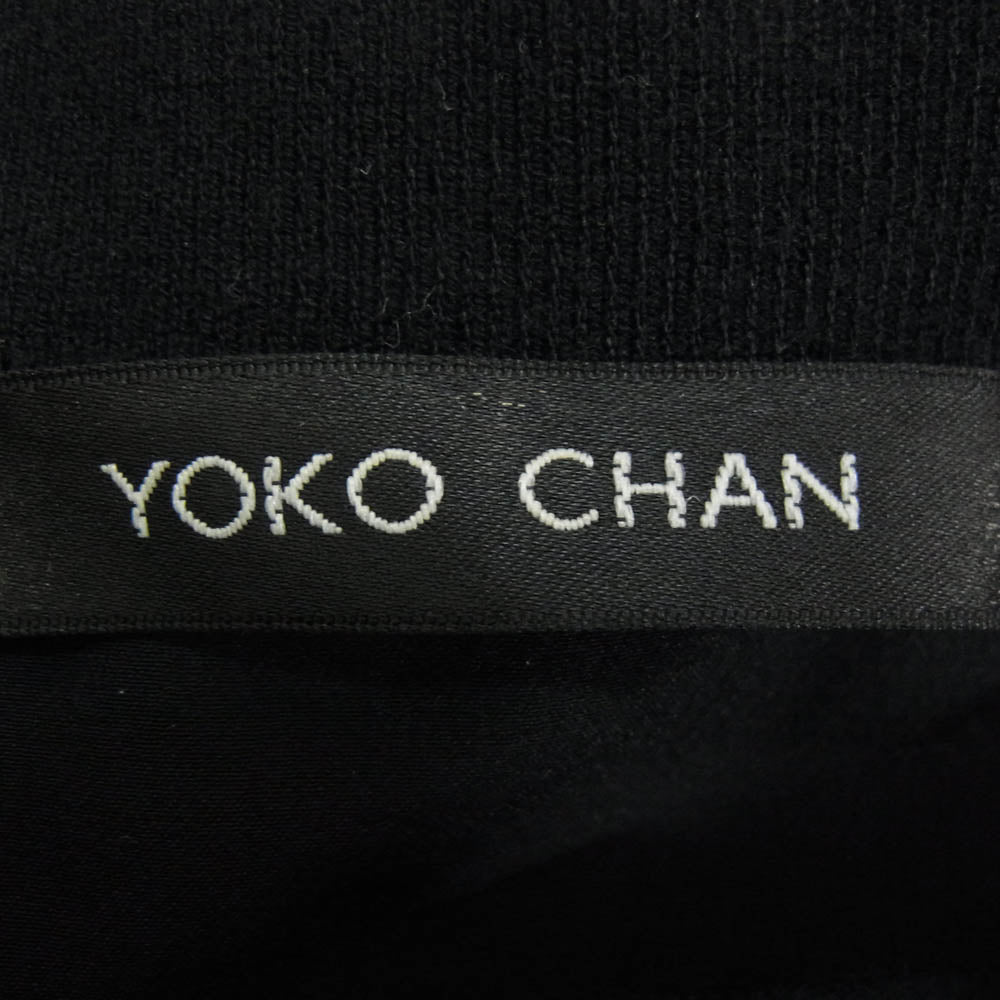 YOKO CHAN ヨーコチャン YCN-116-036 シルク 長袖 カーディガン ブラック系 36【中古】