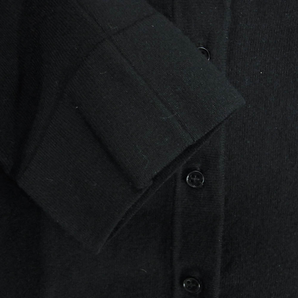 YOKO CHAN ヨーコチャン YCN-116-036 シルク 長袖 カーディガン ブラック系 36【中古】