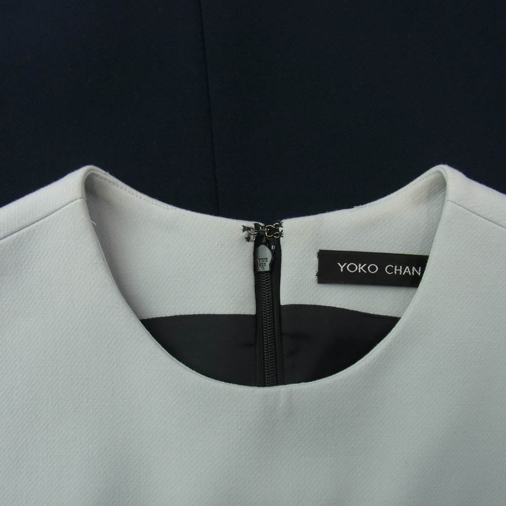 YOKO CHAN ヨーコチャン YCD-51-304 ノースリーブ ワンピース ドレス ライトブルー系 マルチカラー系 36【中古】