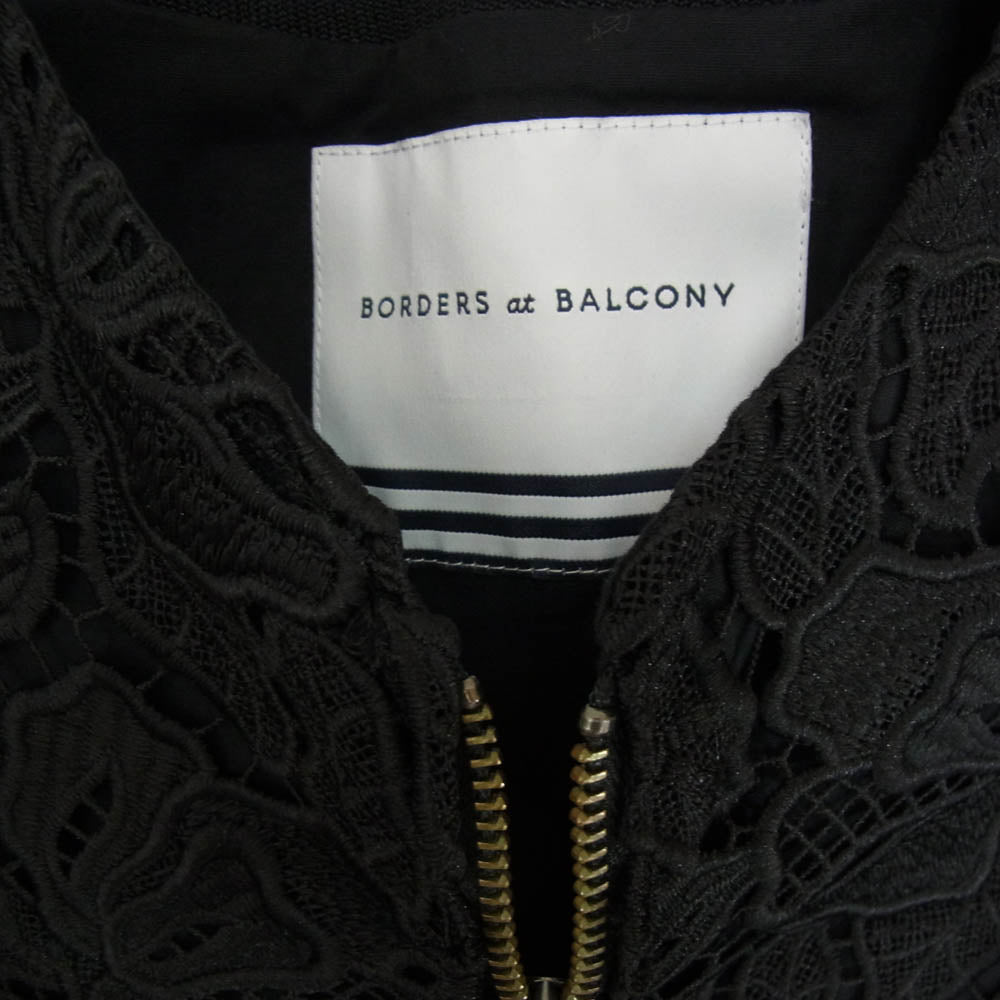 ボーダーズアットバルコニー BD1811-3B-20 LACE BLOUSON レース ブルゾン ジャケット ブラック系 36【中古】