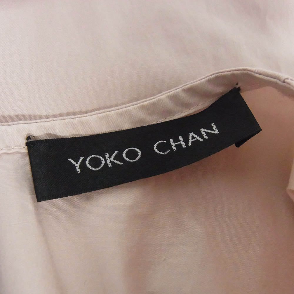 YOKO CHAN ヨーコチャン YCD-220-584 Hem Scallop Cotton Dress ヘムスカラップ ドレス ノースリーブ ワンピース ピンク系 36【中古】