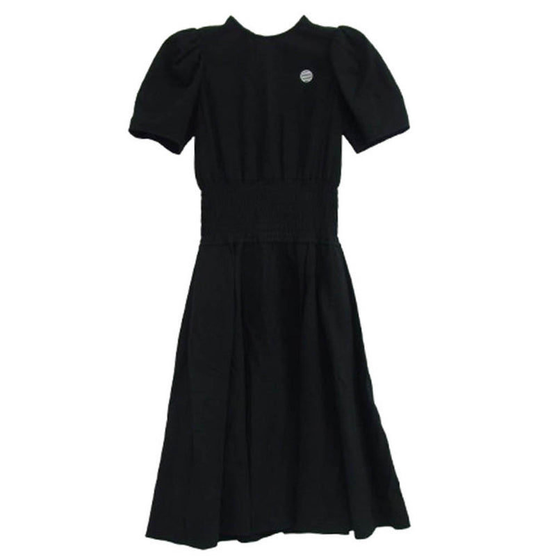 ボーダーズアットバルコニー BD2111P-3E-02 リゾートシャーリング ドレス 半袖 ワンピース ブラック ブラック系 36【中古】