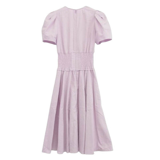 ボーダーズアットバルコニー BD2111P-3E-02 リゾートシャーリング ドレス 半袖 ワンピース ピンク ピンク系 36【中古】