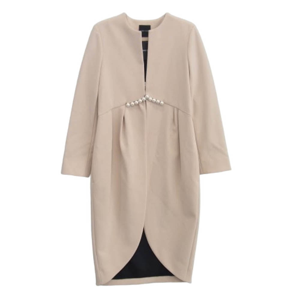 YOKO CHAN ヨーコチャン パール ペタル コート ジャケット ベージュ系 36【中古】