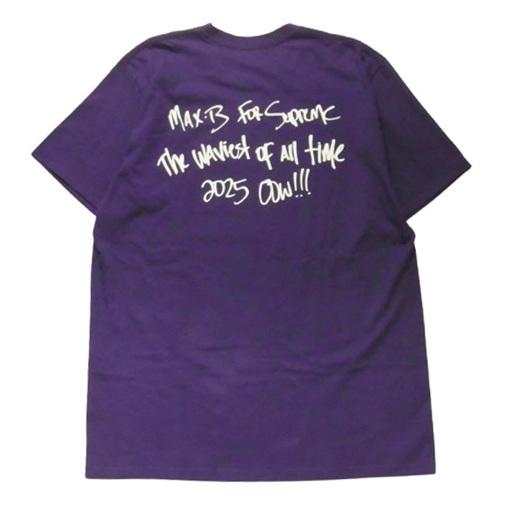 Supreme シュプリーム 25SS Max B Tee Purple マックス B Tシャツ 半袖カットソー パープル系 L【美品】【中古】