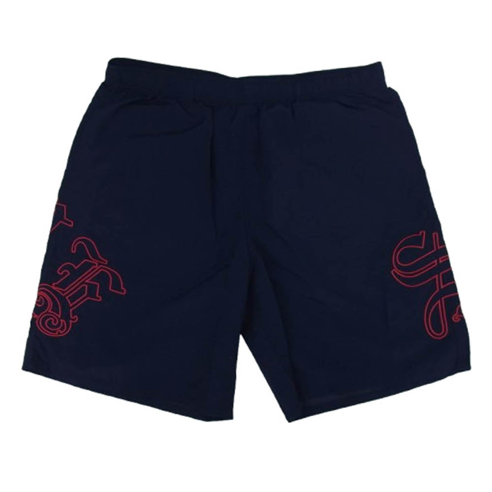 Supreme シュプリーム 23SS Old English Nylon Short オールドイングリッシュ ナイロンショート バック刺繍 ショーツ ハーフパンツ ダークネイビー系 L【美品】【中古】