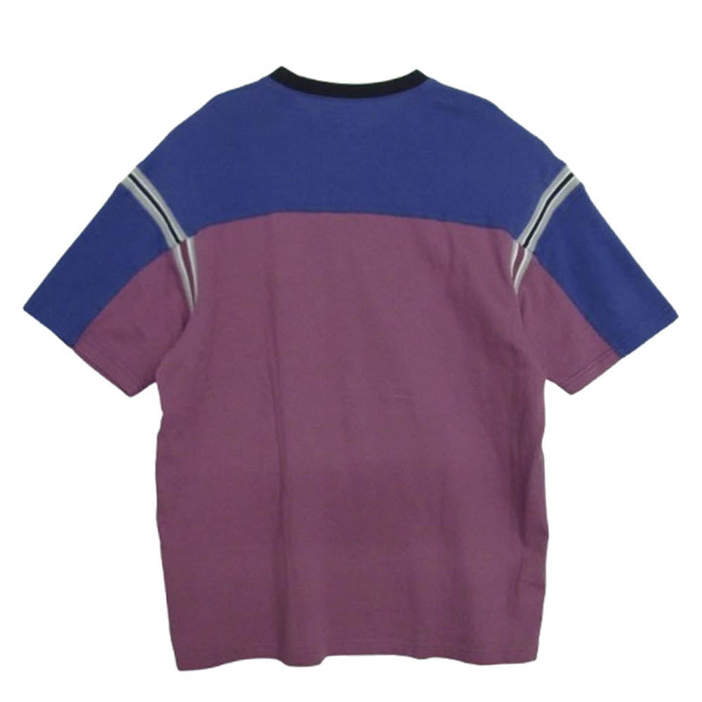 Supreme シュプリーム 25SS SPLIT SS FOOTBALL TOP スプリット フットボール Tシャツ 半袖 カットソー パープル系 L【中古】