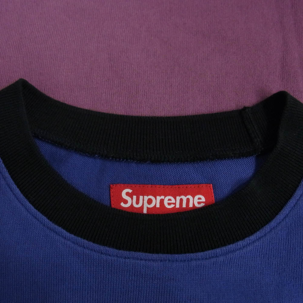 Supreme シュプリーム 25SS SPLIT SS FOOTBALL TOP スプリット フットボール Tシャツ 半袖 カットソー パープル系 L【中古】