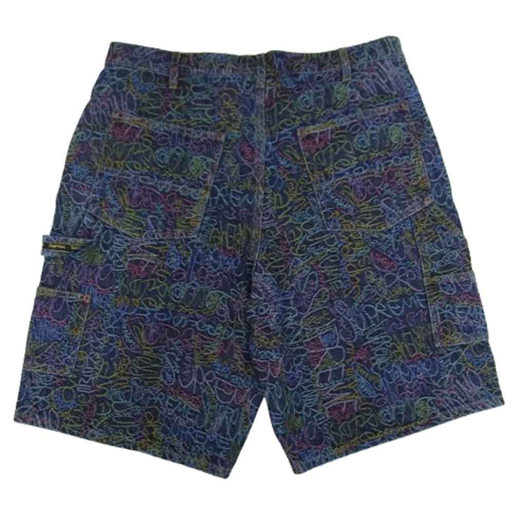 Supreme シュプリーム 25SS Handwriting Double Knee Denim Short ハンドライティング ダブルニー デニムショート ショーツ ハーフパンツ マルチカラー系 34【新古品】【未使用】【中古】