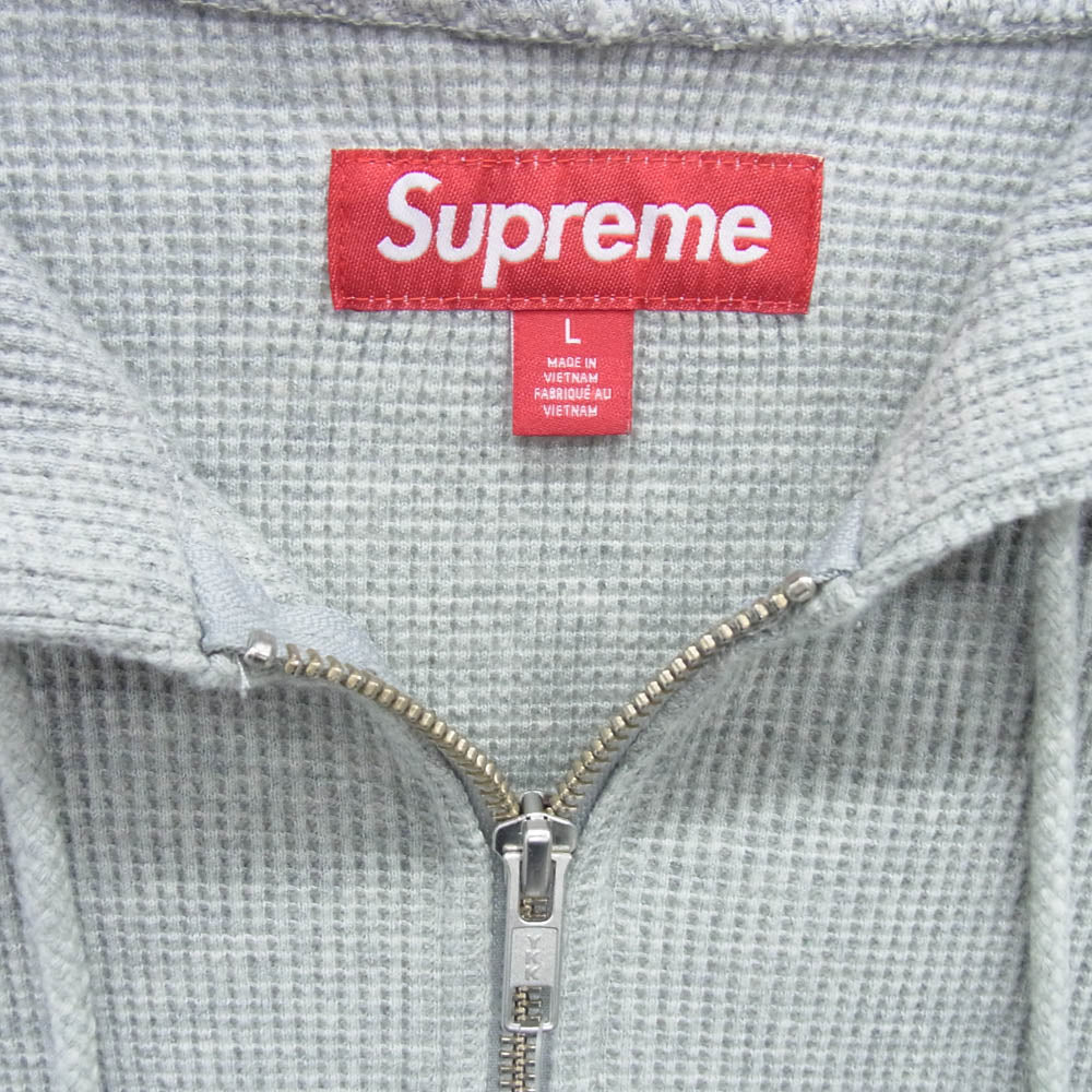 Supreme シュプリーム 25SS Hooded Zip Up Thermal フーデッド ジップ アップ サーマル パーカー グレー系 L【極上美品】【中古】