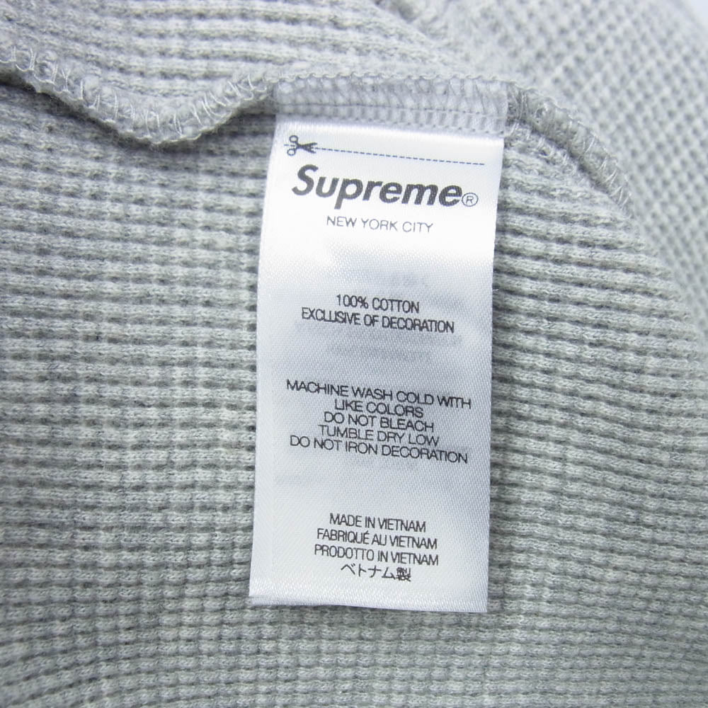 Supreme シュプリーム 25SS Hooded Zip Up Thermal フーデッド ジップ アップ サーマル パーカー グレー系 L【極上美品】【中古】