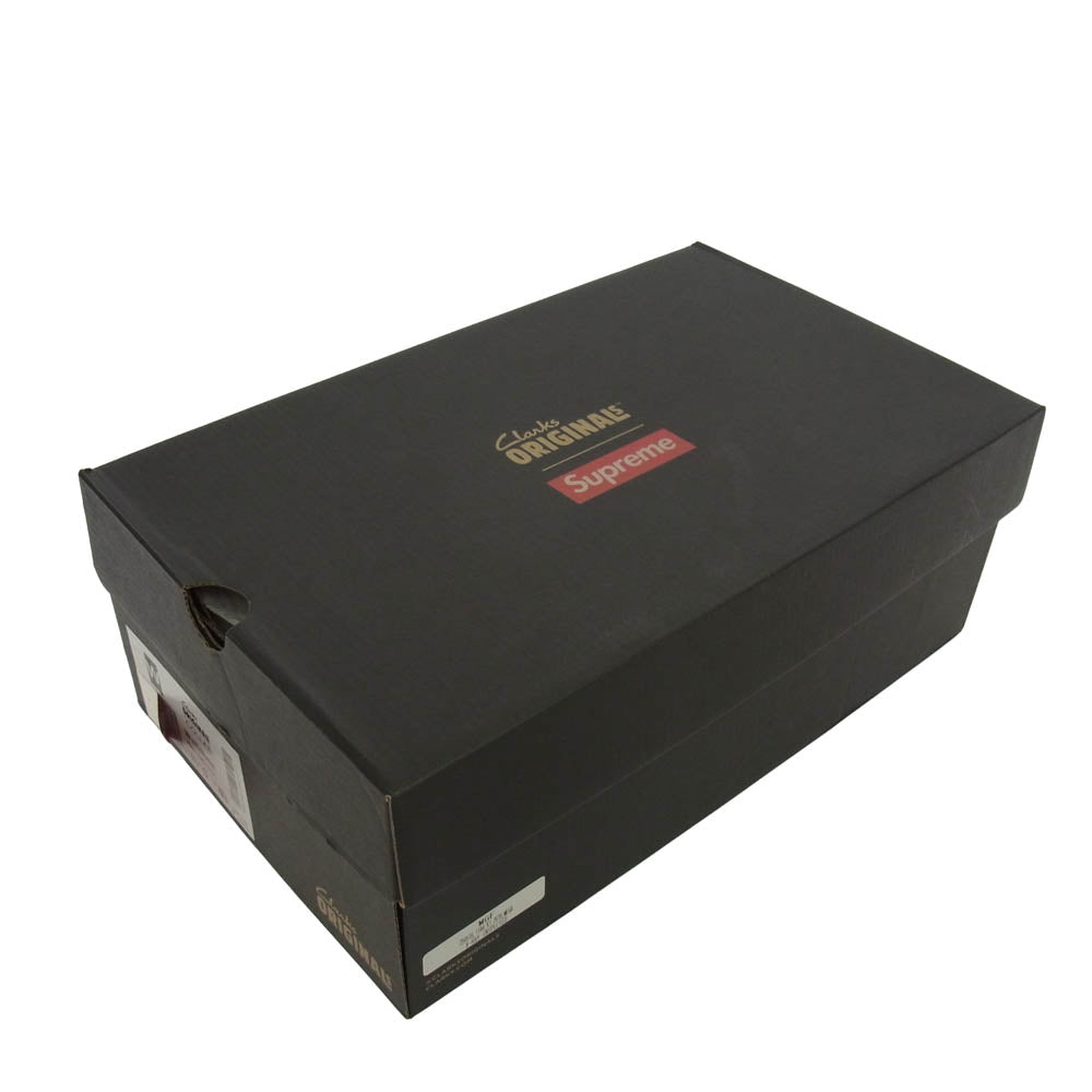 Supreme シュプリーム 25SS 11826 × Clarks クラークス Reflective Wallabee リフレクティブ ワラビー レザーシューズ クレープソール ブラウン系 9.5【新古品】【未使用】【中古】