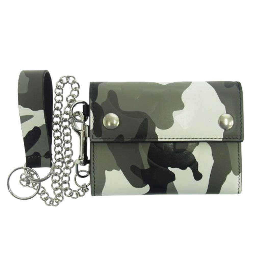 Supreme シュプリーム 25SS Leather Chain Wallet Snow Camo レザー チェーンウォレット スノーカモ 財布 グレー系【新古品】【未使用】【中古】