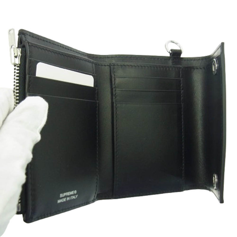 Supreme シュプリーム 25SS Leather Chain Wallet Snow Camo レザー