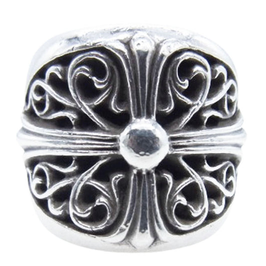 CHROME HEARTS クロムハーツ（原本無） CLASSIC OVAL クラシック オーバルクロス リング シルバー系 21.5号【中古】