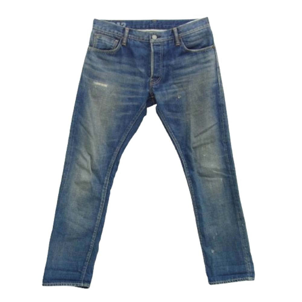 VISVIM ビズビム 16AW 0116205005020 SOCIAL SCLPTR 10 SLIM DAMAGED-12 ダメージ加工 スリム デニム パンツ インディゴブルー系 W34【中古】