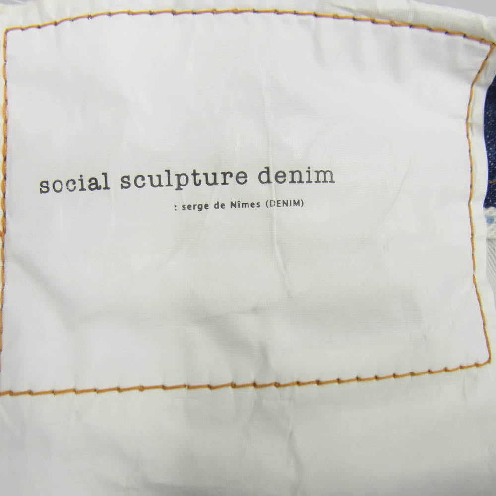 VISVIM ビズビム 16AW 0116205005020 SOCIAL SCLPTR 10 SLIM DAMAGED-12 ダメージ加工 スリム デニム パンツ インディゴブルー系 W34【中古】