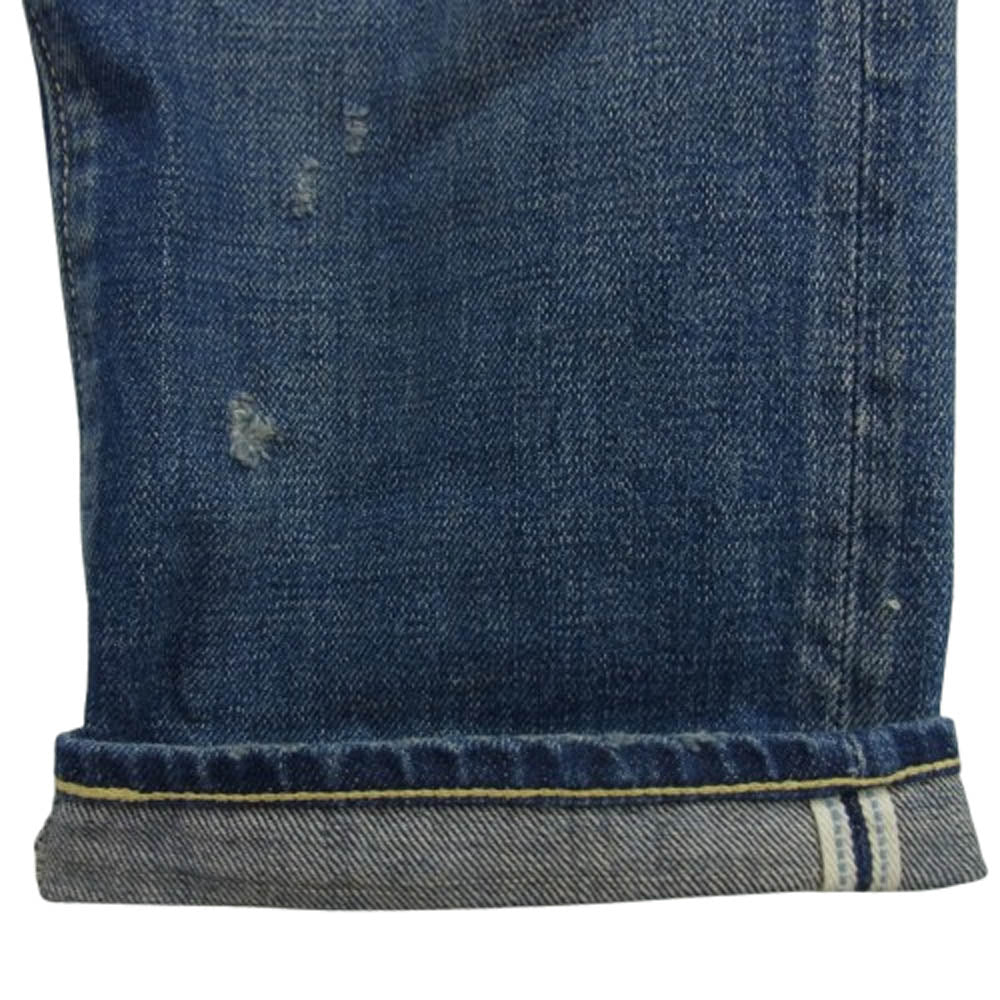 VISVIM ビズビム 16AW 0116205005020 SOCIAL SCLPTR 10 SLIM DAMAGED-12 ダメージ加工 スリム デニム パンツ インディゴブルー系 W34【中古】