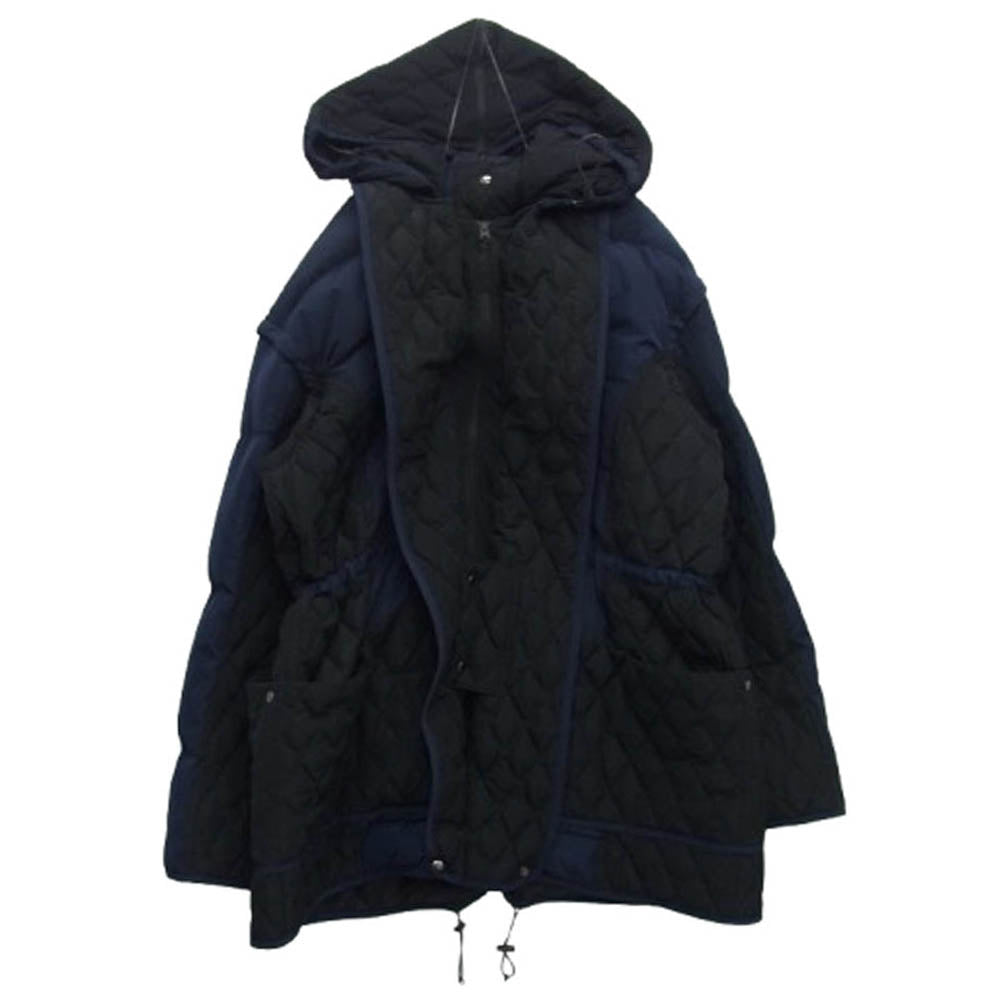 ジュンミカミ 21AW WT21513ST-JM ×WILD THINGS ワイルドシングス キルティング ダウン コート ジャケット ブラック系 ダークネイビー系【中古】