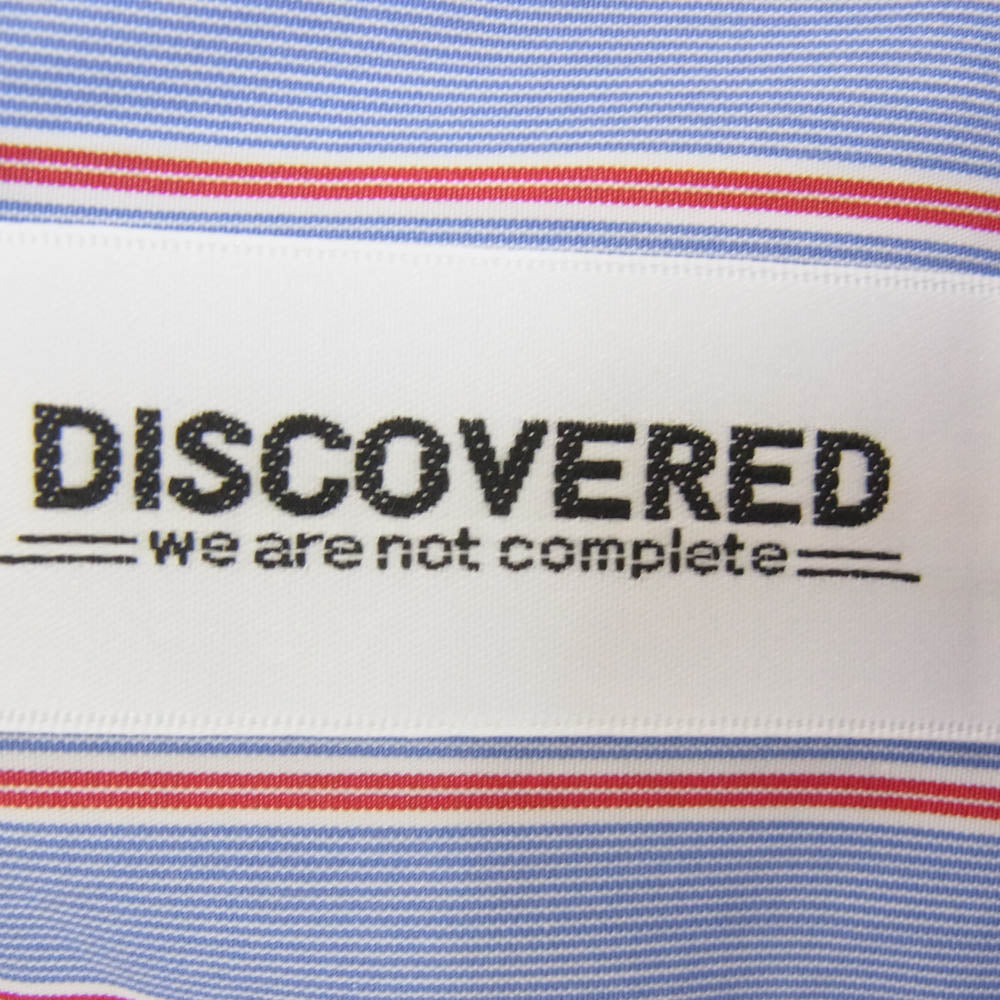 DISCOVERED ディスカバード 23SS DC-SS23-SH-06 THOMAS MASON FLOWER EMBROIDERY SHIRTS 花柄 刺繍 ストライプ シャツ ブルー系 3【中古】