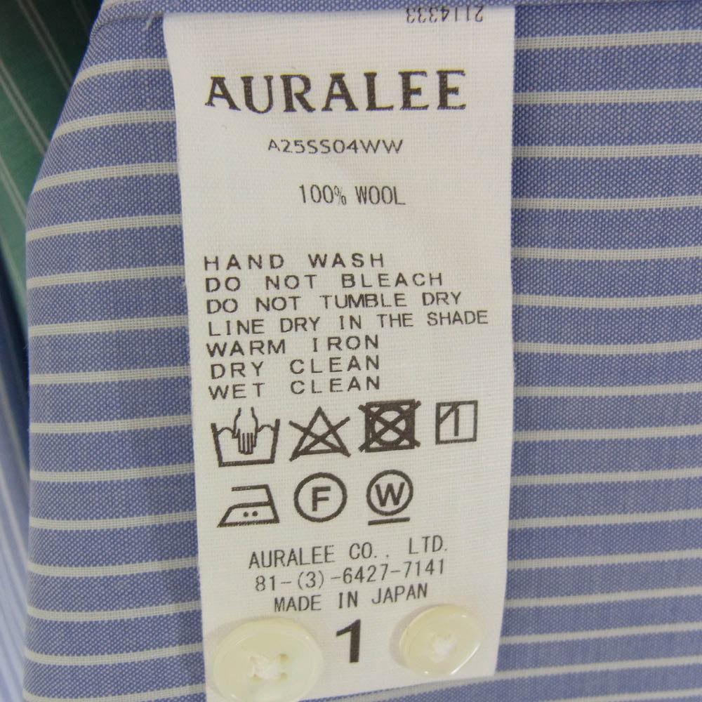 AURALEE オーラリー 25SS A25SS04WW SUPER FINE WOOL MULTI STRIPE SHIRT マルチ ストライプ ウール 長袖シャツ マルチカラー系 1【極上美品】【中古】