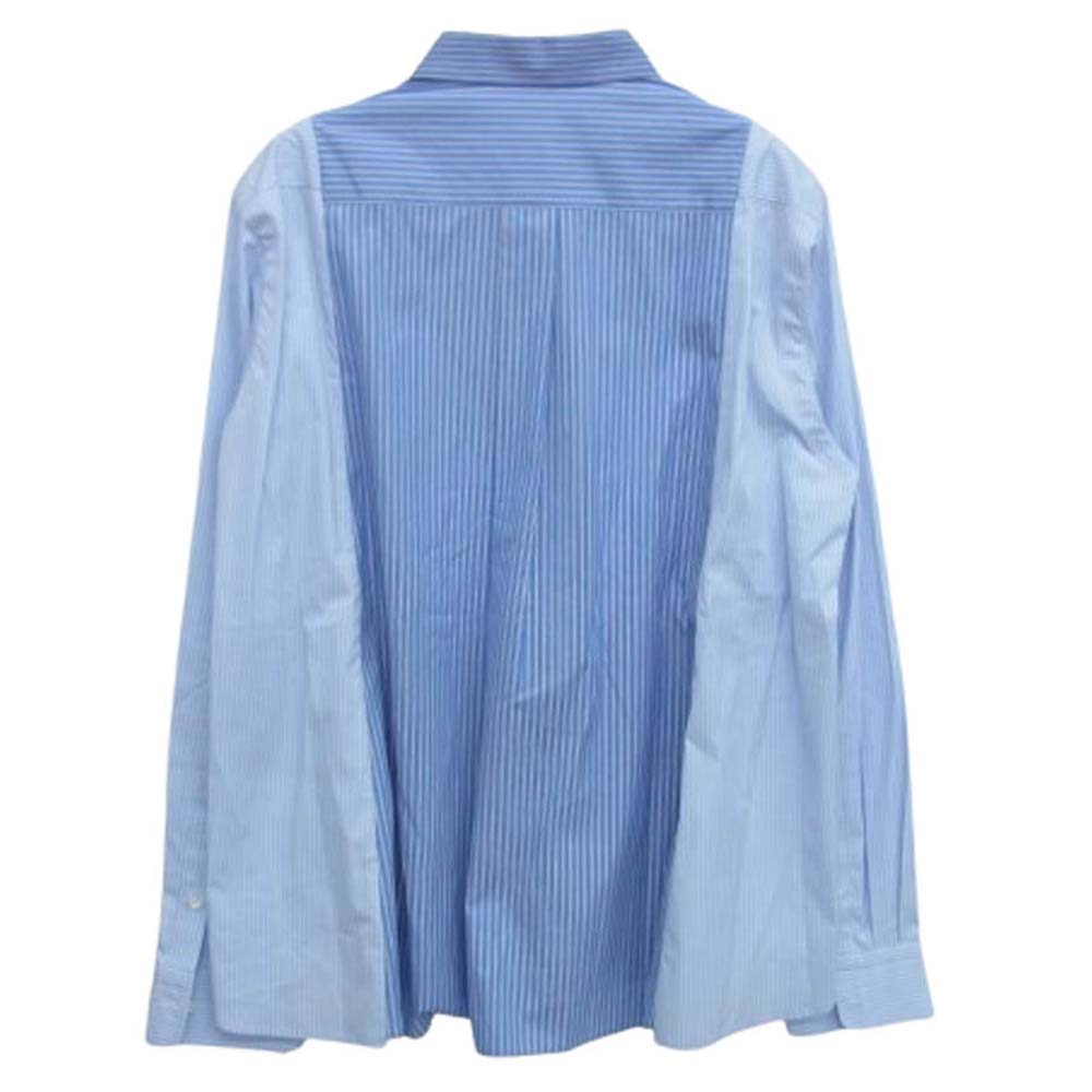 Sacai サカイ 25SS 25-03621M Cotton Poplin Shirt コットン ポプリン シャツ 切替 長袖シャツ ブルー系 3【極上美品】【中古】