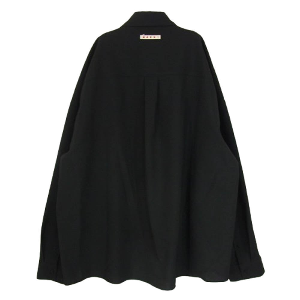 MARNI マルニ CUMU0278Q1 WOOL CHECK SHIRT MAIZE チェック切替 ウール シャツ オフホワイト系 48【美品】【中古】