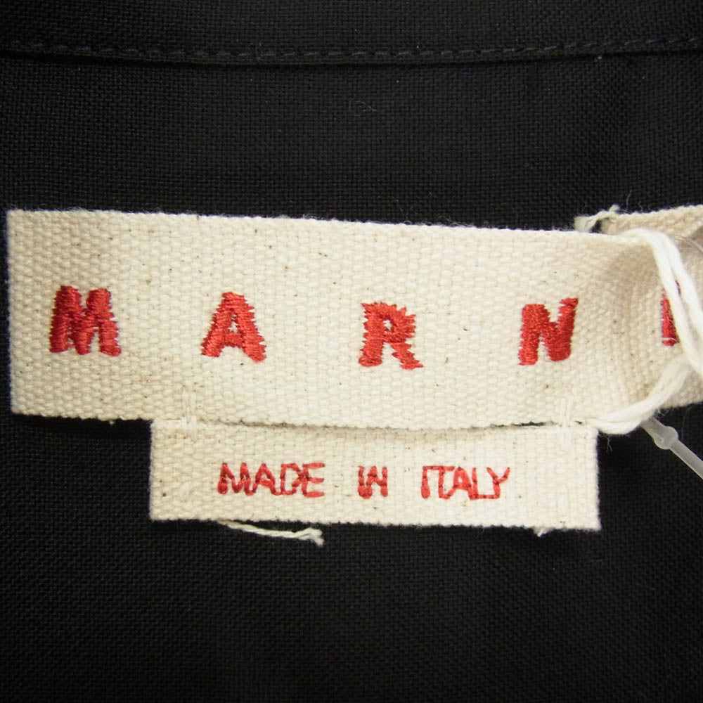 MARNI マルニ CUMU0278Q1 WOOL CHECK SHIRT MAIZE チェック切替 ウール シャツ オフホワイト系 48【美品】【中古】