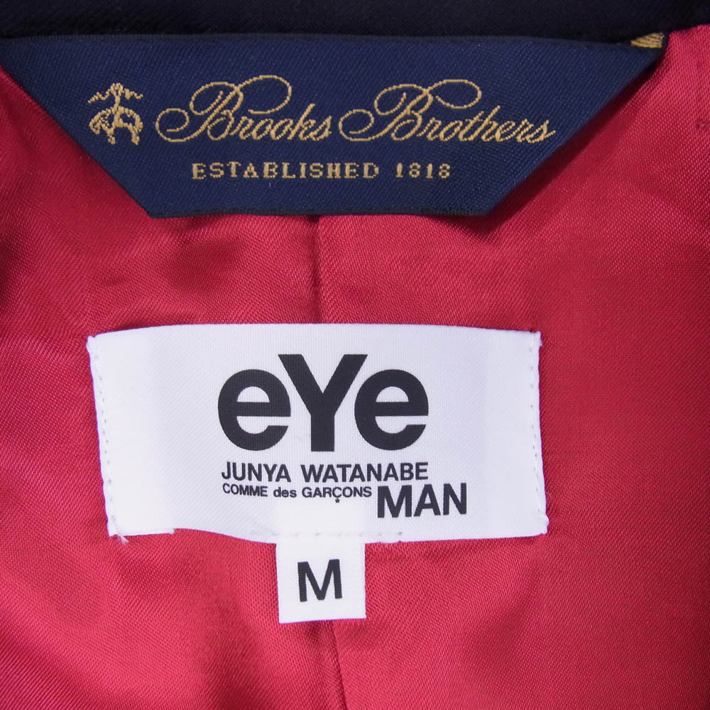 JUNYA WATANABE COMME des GARCONS MAN ジュンヤワタナベコムデギャルソンマン 19AW WD-J908 × BROOKS BROTHERS ブルックスブラザーズ ブレザーカスタマイズ マディソンフィット テーラードジャケット ネイビー系 M【美品】【中古】
