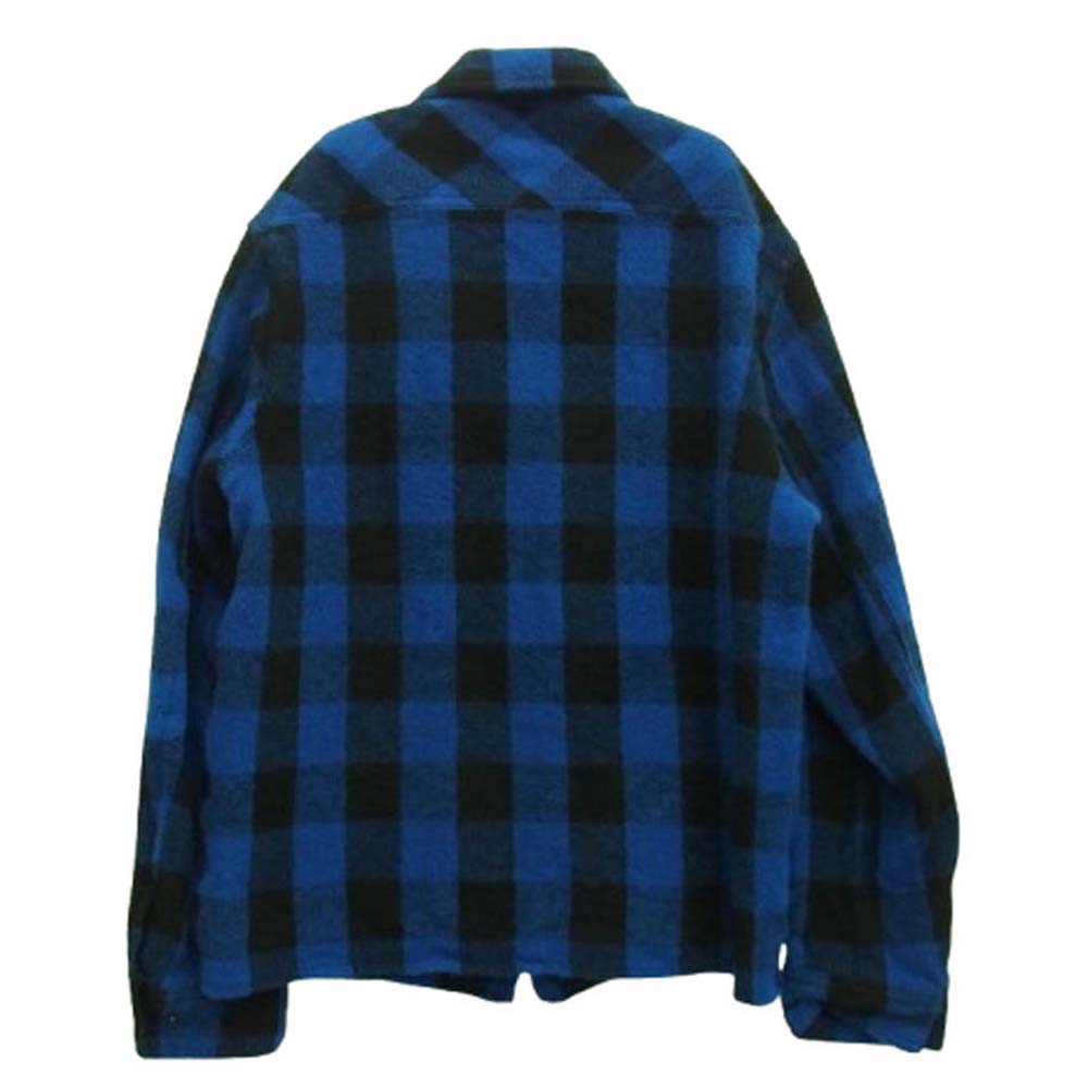 JUNYA WATANABE COMME des GARCONS MAN ジュンヤワタナベコムデギャルソンマン 25AW WP-J011-051 FILSON フィルソン Wネーム ウールチェック製品縮絨 ZIP UP ジップアップ ブルゾン ブラック系 ブルー系 L【新古品】【未使用】【中古】