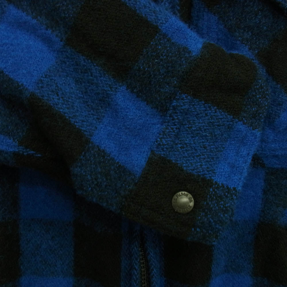 JUNYA WATANABE COMME des GARCONS MAN ジュンヤワタナベコムデギャルソンマン 25AW WP-J011-051 FILSON フィルソン Wネーム ウールチェック製品縮絨 ZIP UP ジップアップ ブルゾン ブラック系 ブルー系 L【新古品】【未使用】【中古】